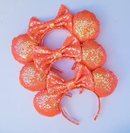 Orange You Glad Sequin Minnie Ears