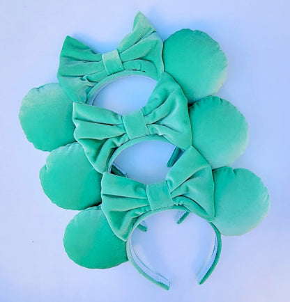Mint to Be Green Velvet Minnie Ears