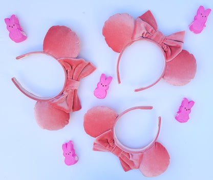 Piglet Pink Velvet Minnie Ears