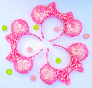 Tickled Pink Sequin Minnie Ears
