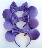 Villainous Purple Velvet Minnie Ears