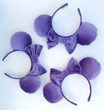 Villainous Purple Velvet Minnie Ears
