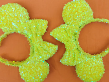 Highlight Me Yellow Sequin Inspired Minnie Ears