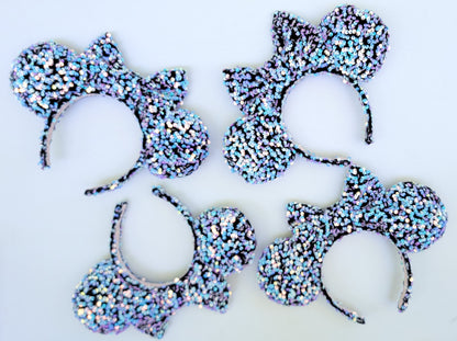 Cotton Candy Blue/Pink Sequin Inspired Minnie Ears