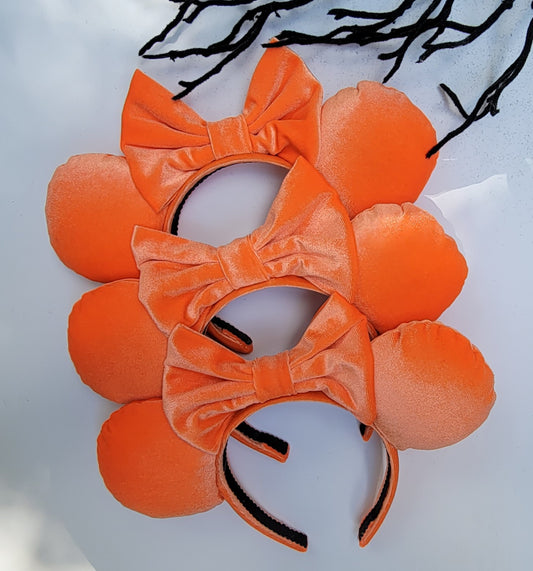 Pump-King Orange Velvet Inspired Minnie Ears