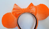Pump-King Orange Velvet Inspired Minnie Ears