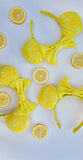 Lemon Squeezy - Yellow Sequin Minnie Ears