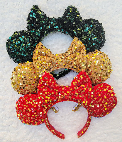 Balsam Green Sequin Minnie Ears