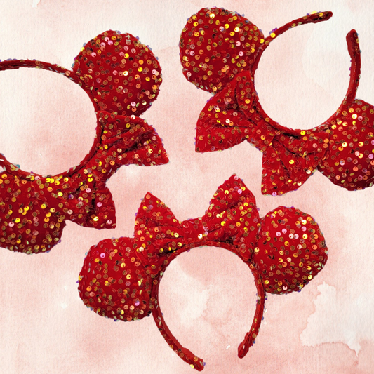 IncREDibly Red Sequin Inspired Minnie Ears
