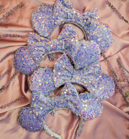 Lavender Haze Sequin Inspired Minnie Ears