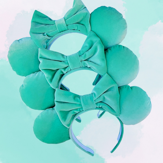 Mint to Be Green Velvet Minnie Ears
