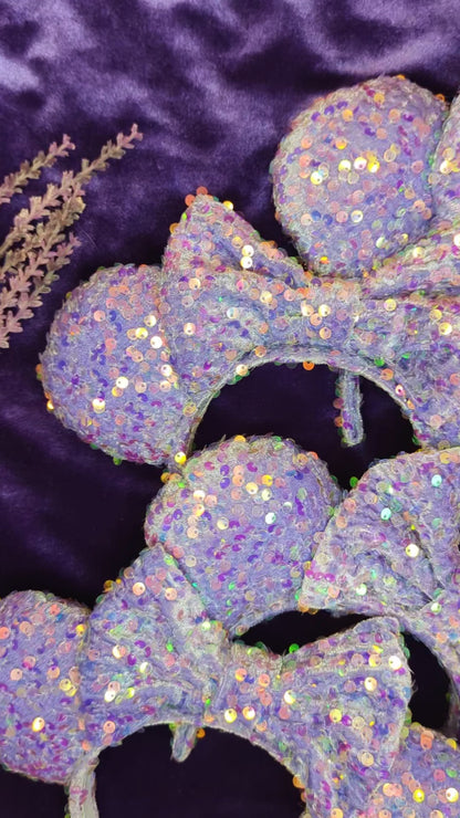 Lavender Haze Sequin Inspired Minnie Ears