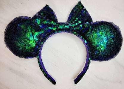 Under the Sea - Green/Blue Sequin Minnie Ears